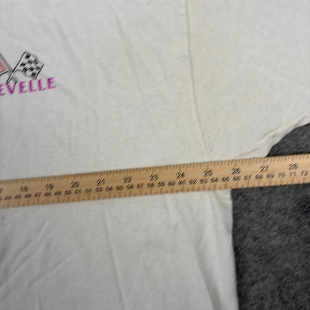 Vintage Chevelle Graphic T Shirt Mens XL White Racing Muscle Car Tee Y2K 90s - Picture 11 of 16